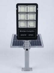 200W Solar LED Street Light – Integrated Outdoor Security Lamp with Mounting Pole, IP66 Waterproof Rating
