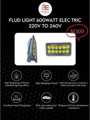 600W Industrial LED Floodlight – High-Brightness Weatherproof Outdoor Security Lamp (220V-240V)