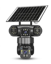 4G Smart Solar Battery Powered Security Camera – 4MP Dual-Lens Bullet & PT, 24/7 Continuous Recording, Full Color Night Vision