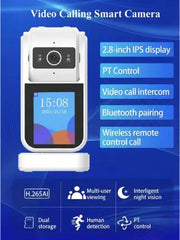 Smart Home Monitoring Camera with Integrated Display – WiFi-Enabled Indoor Security Device for Real-Time Surveillance