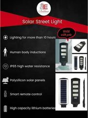 All-in-One Integrated Solar Street Light – Waterproof Outdoor LED Lamp with Motion Sensor & Automatic Dusk-to-Dawn Control
