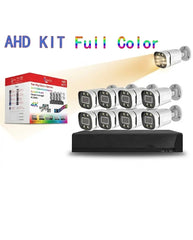 8-Channel 4K AHD Security Camera Kit – Full Color Night Vision Surveillance System with Two-Way Voice Intercom, Coaxial Audio & H.265+ Storage