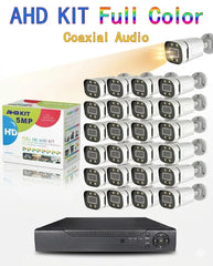 16-Camera 5MP AHD Security Kit, Full Color Day/Night Surveillance System with Coaxial Audio & DVR