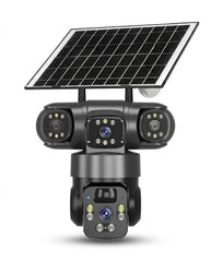 4G Smart Solar Battery Powered Security Camera – 4MP Dual-Lens Bullet & PT, 24/7 Continuous Recording, Full Color Night Vision